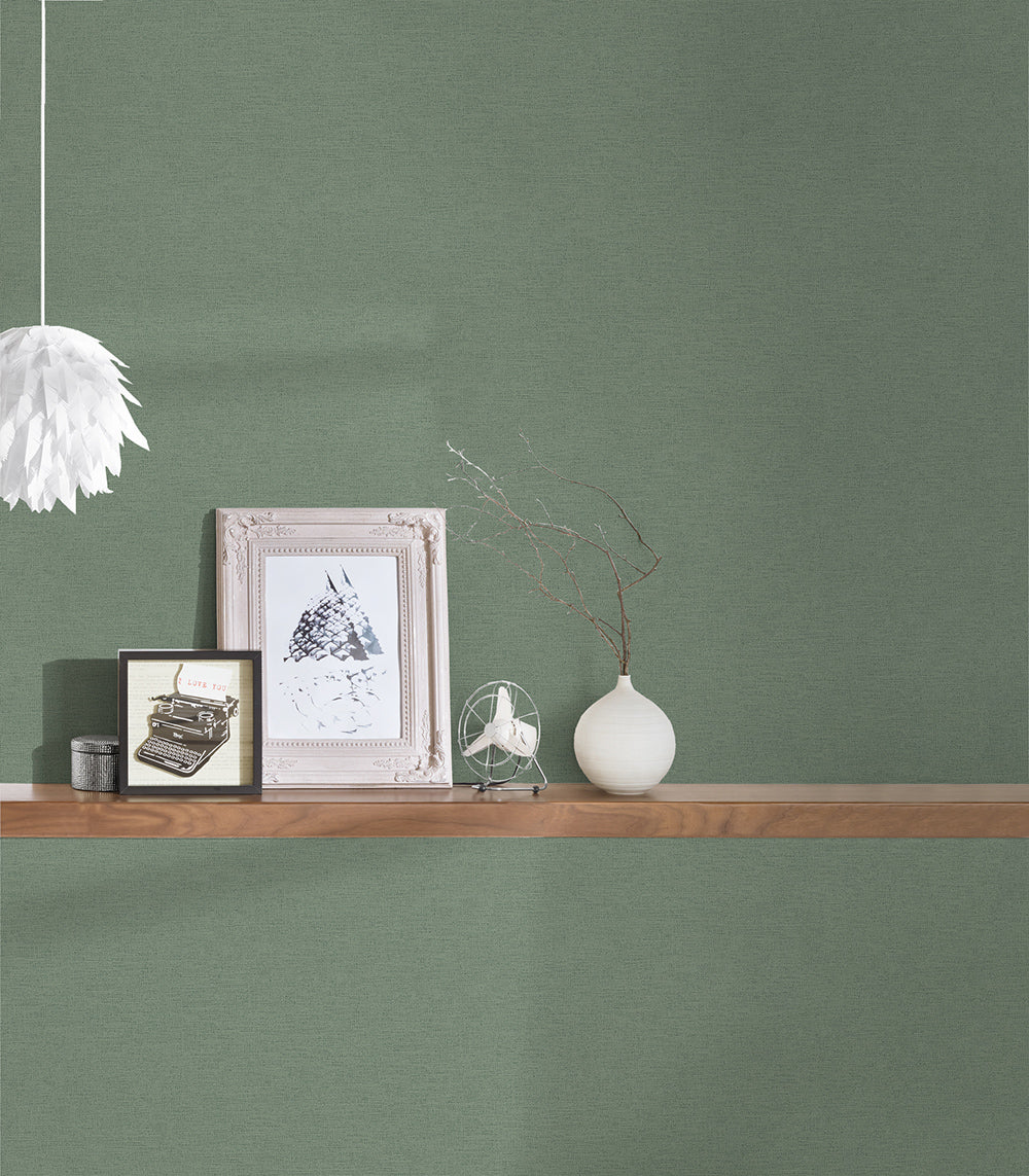Cuba - Simplicity Linen Effect plain wallpaper AS Creation    