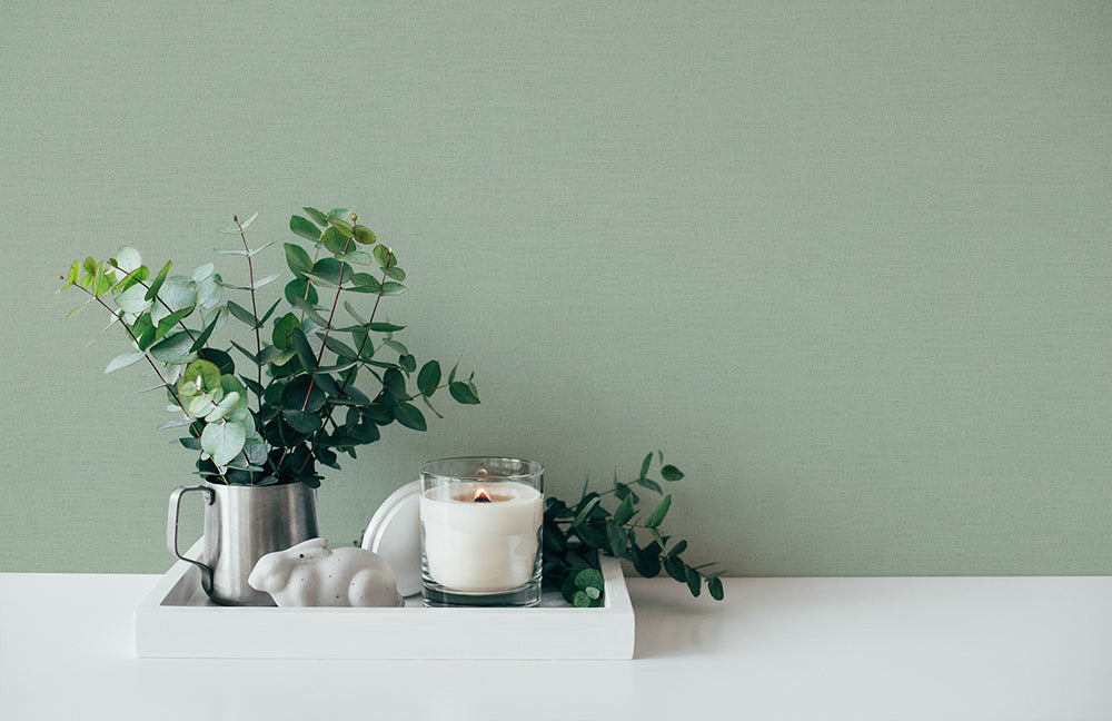 Cuba - Simplicity Linen Effect plain wallpaper AS Creation    