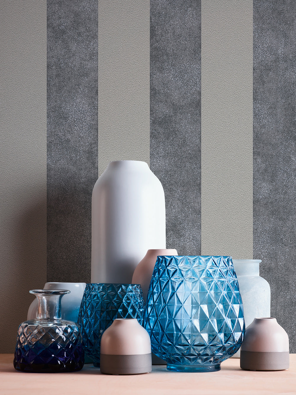 Trendwall - Hamptons Lustrous Stripe stripe wallpaper AS Creation    
