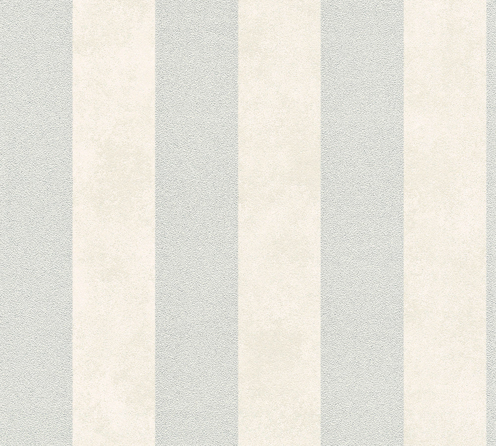 Trendwall - Hamptons Lustrous Stripe stripe wallpaper AS Creation Roll Silver  372712