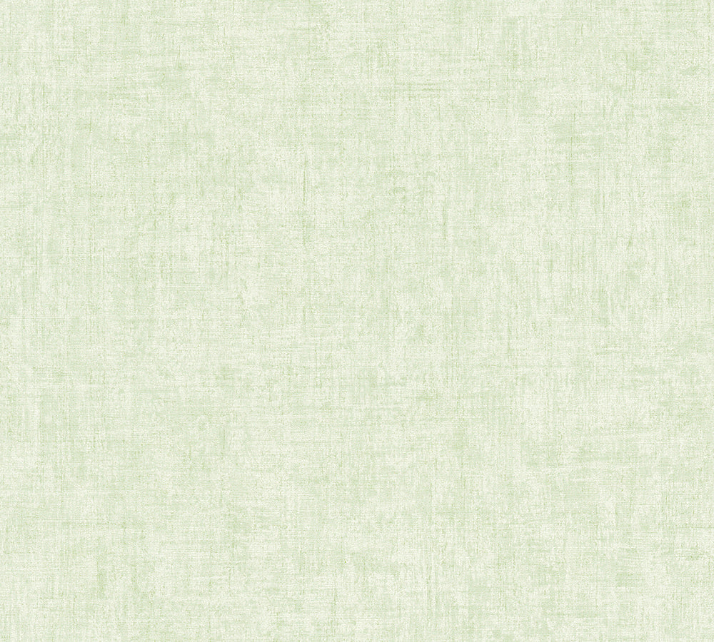 Greenery - Lovely Linen Look plain wallpaper AS Creation Roll Light Green  373342