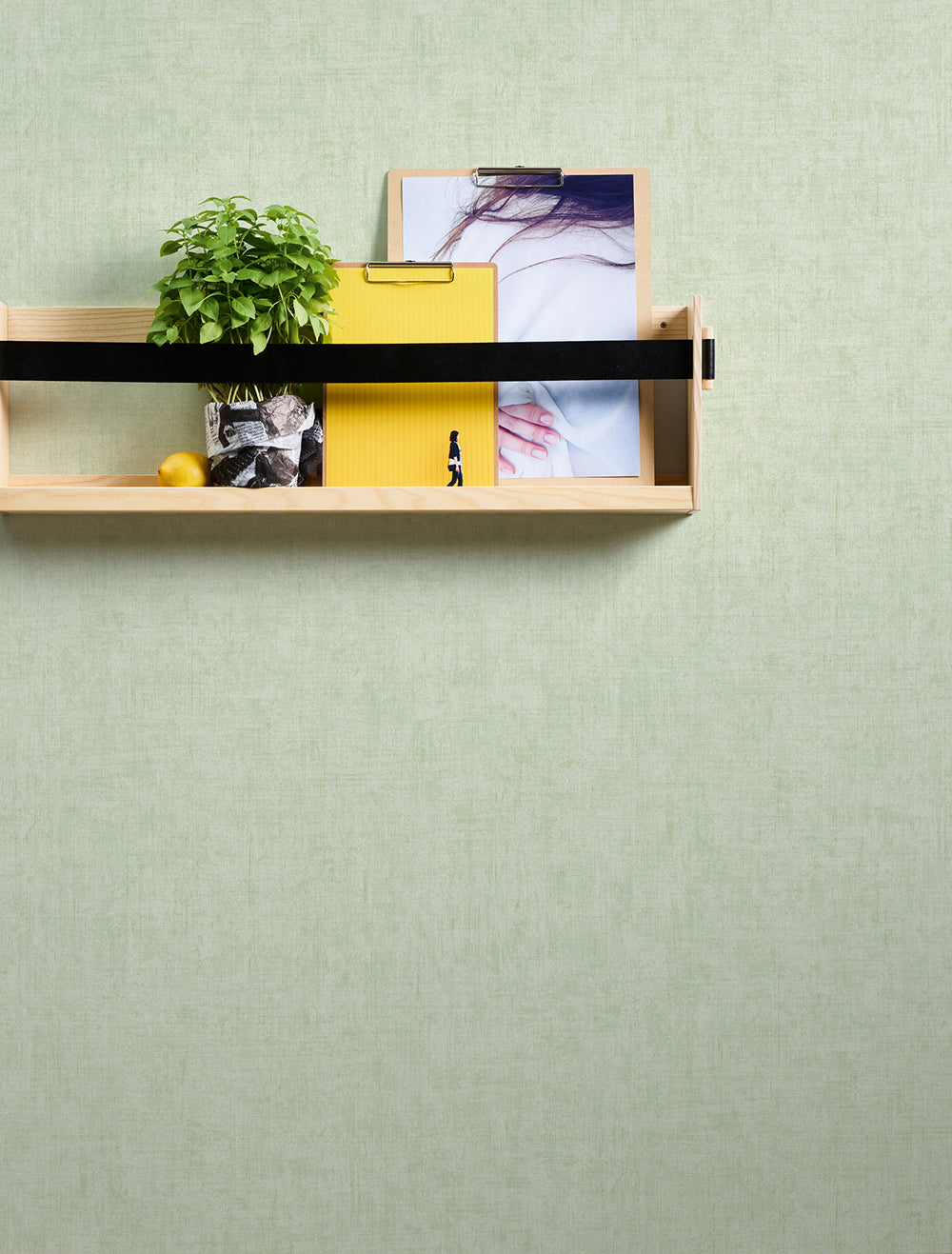 Greenery - Lovely Linen Look plain wallpaper AS Creation    