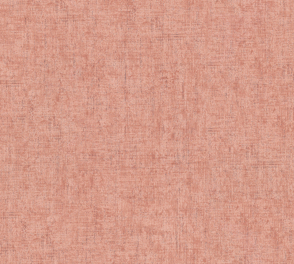 Greenery - Lovely Linen Look plain wallpaper AS Creation Roll Pink  373343