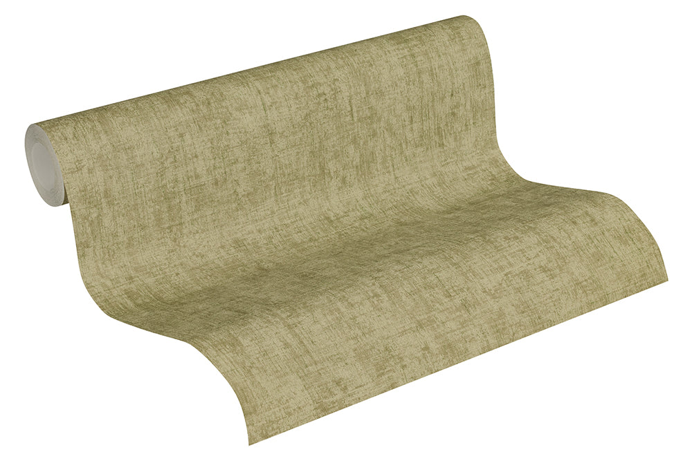 Greenery - Lovely Linen Look plain wallpaper AS Creation    