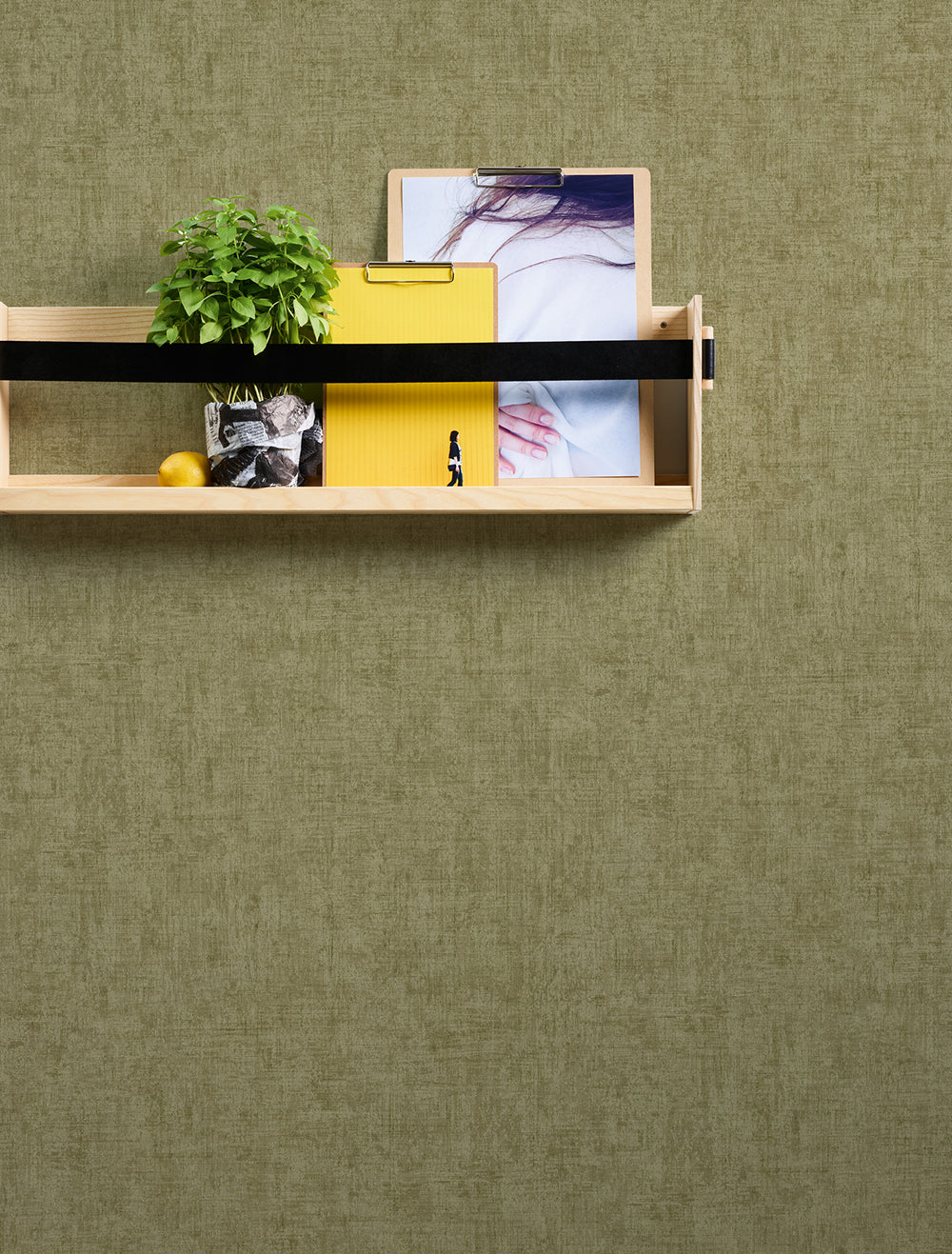 Greenery - Lovely Linen Look plain wallpaper AS Creation    