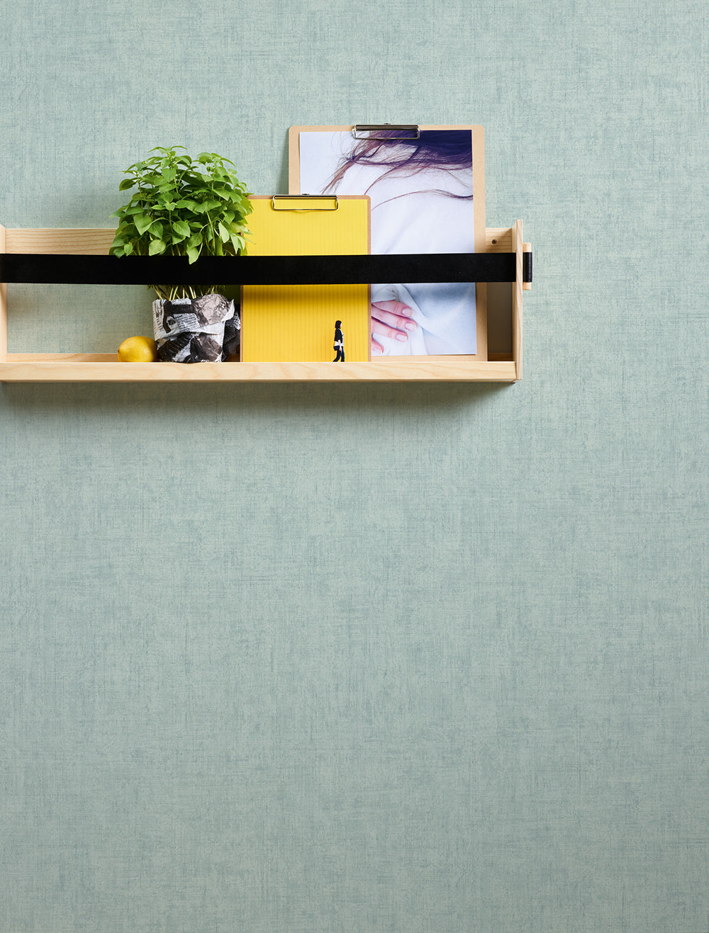 Greenery - Lovely Linen Look plain wallpaper AS Creation    