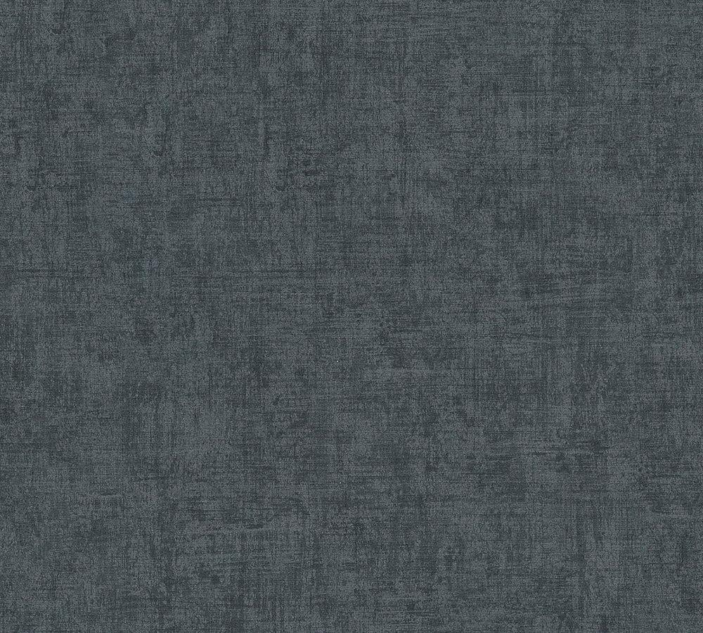 Greenery - Lovely Linen Look plain wallpaper AS Creation Roll Dark Grey  373346