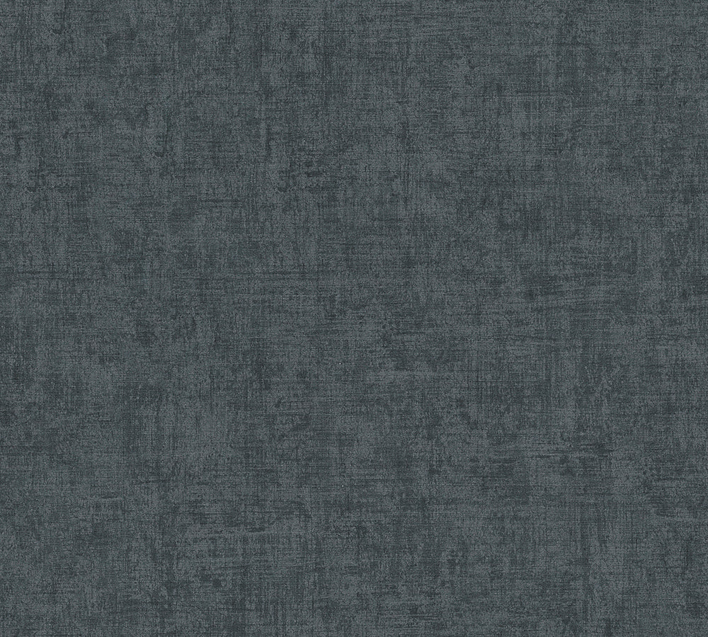 Greenery - Lovely Linen Look plain wallpaper AS Creation Roll Dark Grey  373346
