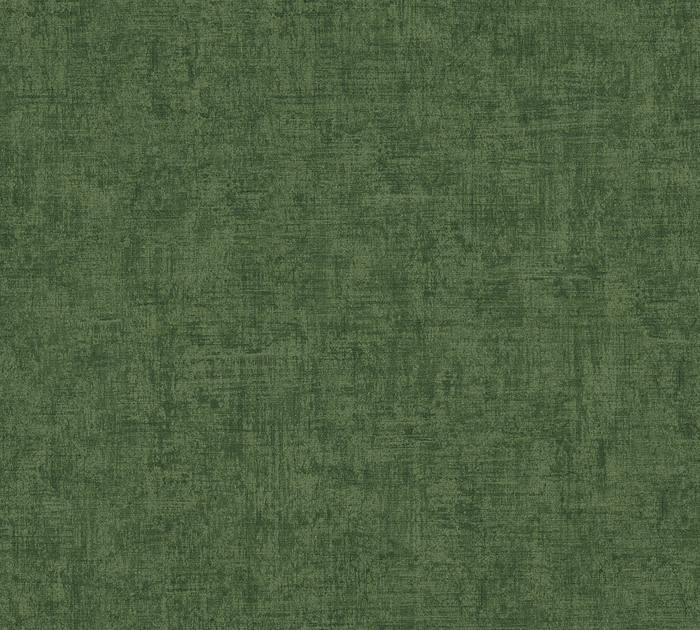 Greenery - Lovely Linen Look plain wallpaper AS Creation Roll Green  373347