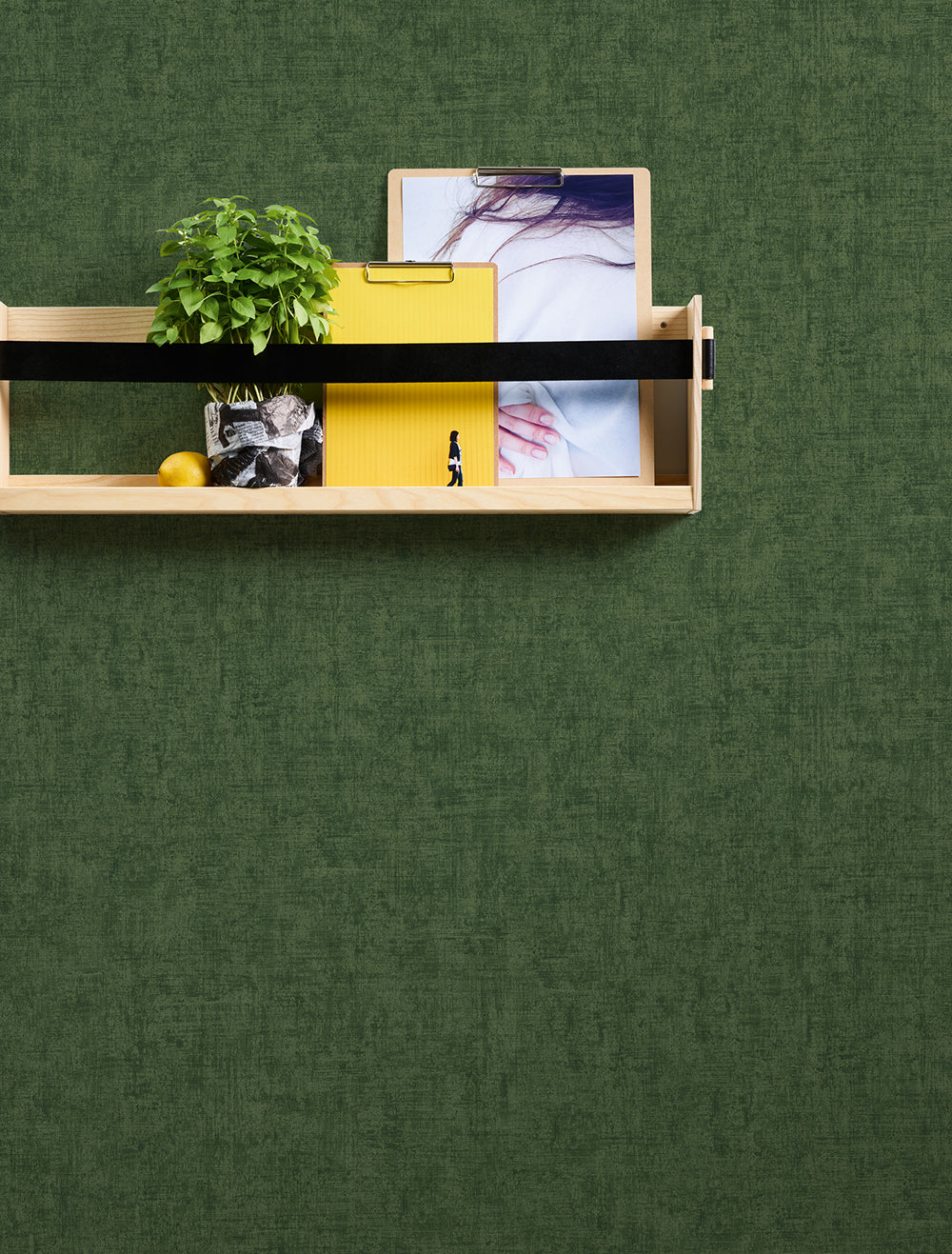 Greenery - Lovely Linen Look plain wallpaper AS Creation    