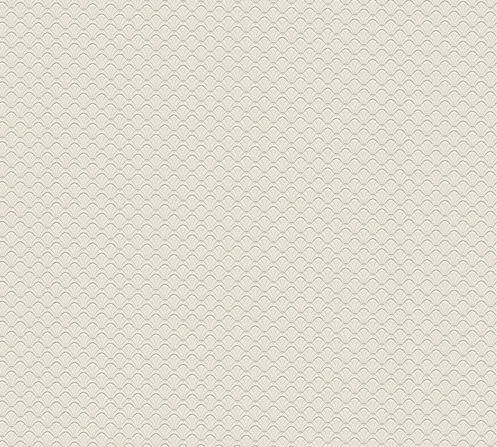 Trendwall - Etched Geo geometric wallpaper AS Creation Roll Light Taupe  373643