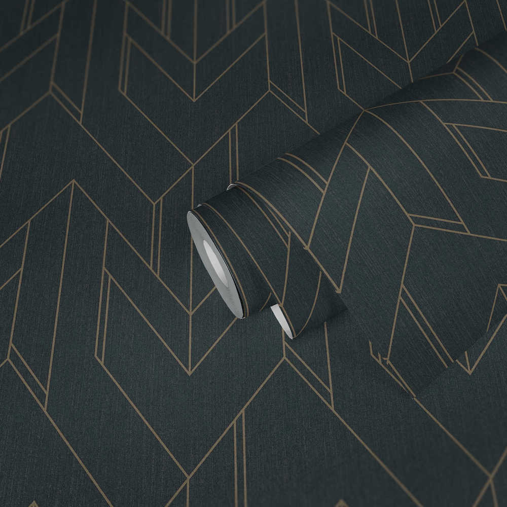 Villa - Glossy Lines geometric wallpaper AS Creation    