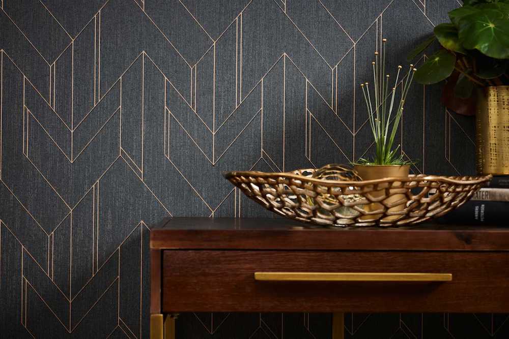 Villa - Glossy Lines geometric wallpaper AS Creation    