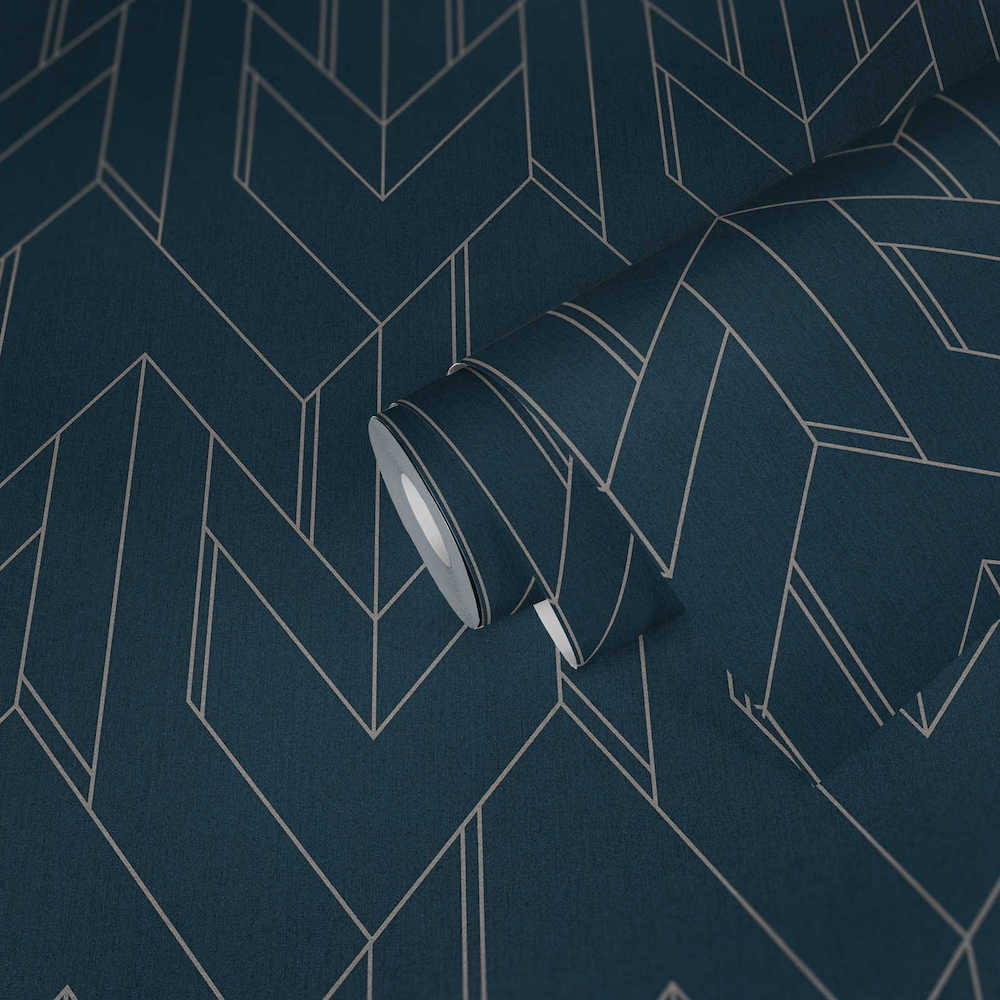 Villa - Glossy Lines geometric wallpaper AS Creation    