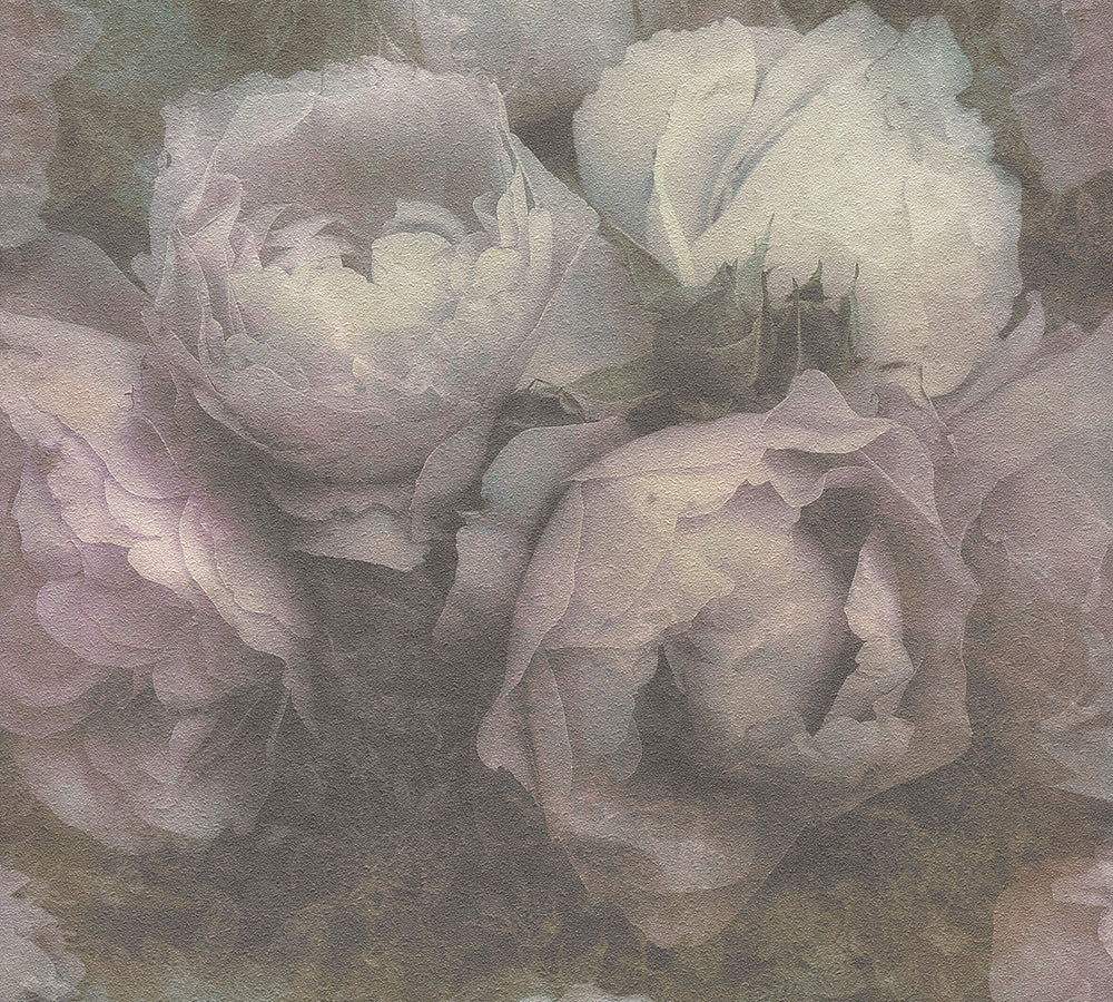 New Walls - Passionate Peonies botanical wallpaper AS Creation Sample Pink  373921-S