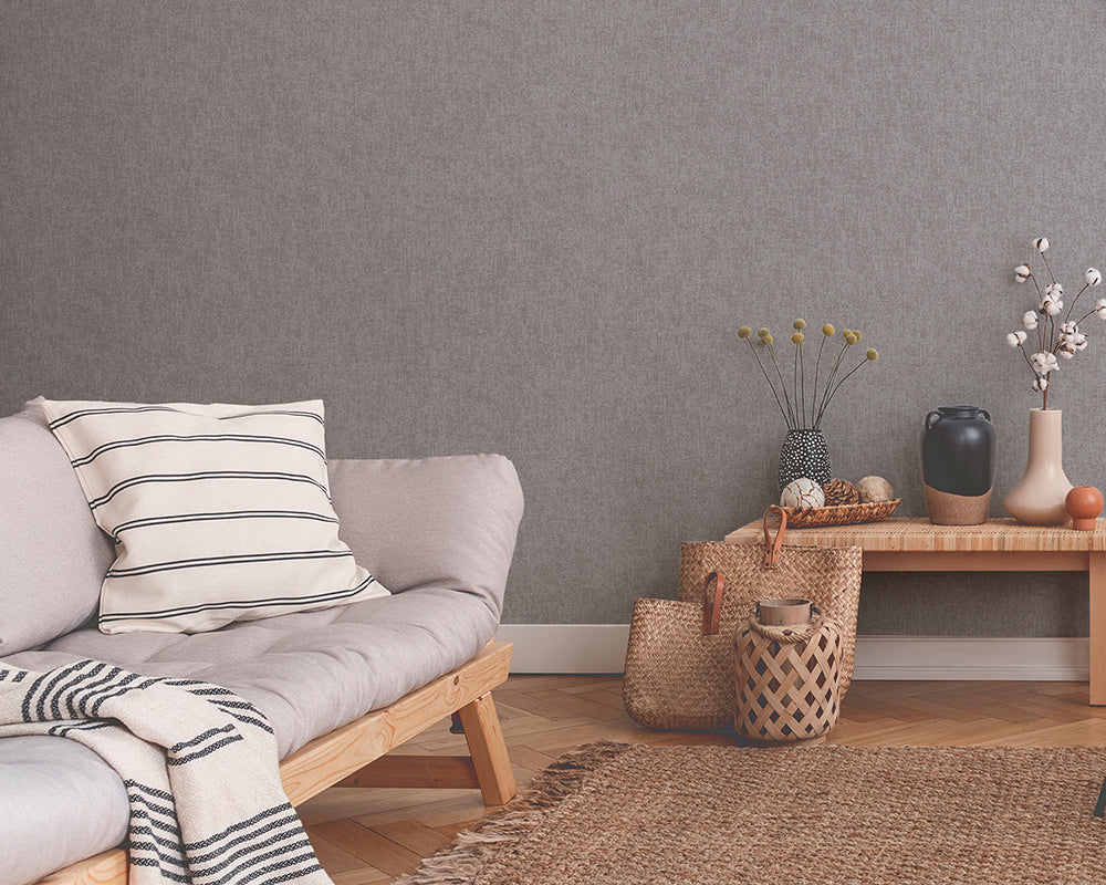 New Walls - Linen Love plain wallpaper AS Creation    