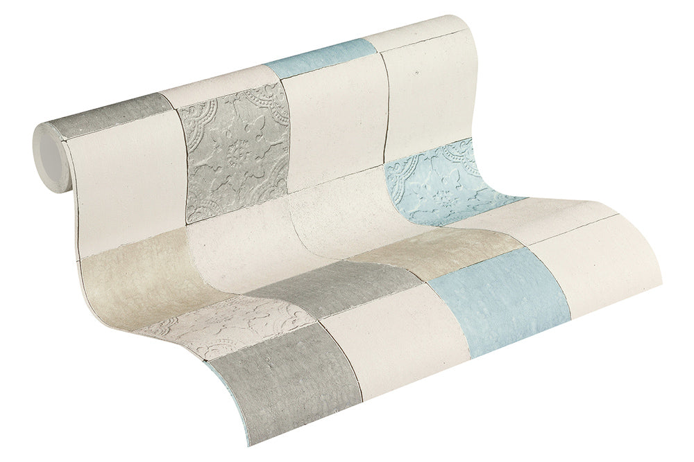 New Walls - Mediterranean Tiles industrial wallpaper AS Creation    