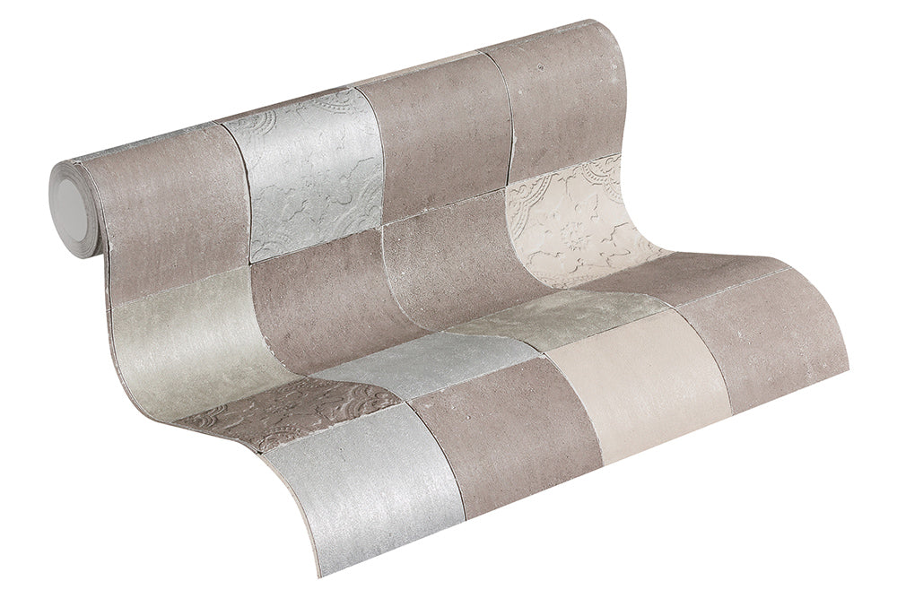 New Walls - Mediterranean Tiles industrial wallpaper AS Creation    