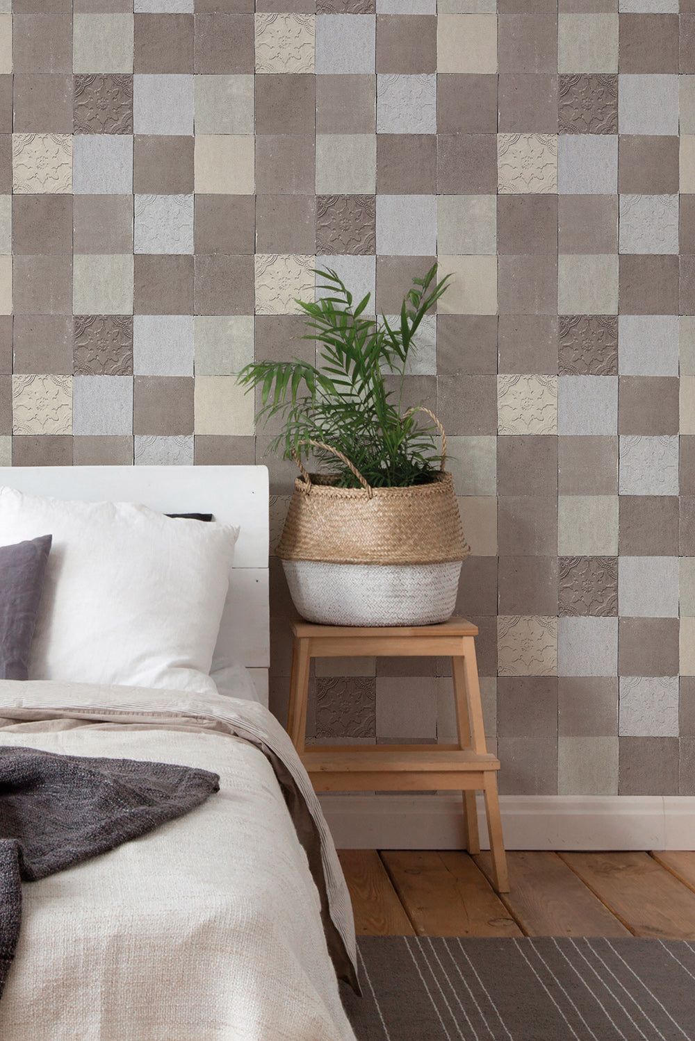 New Walls - Mediterranean Tiles industrial wallpaper AS Creation    