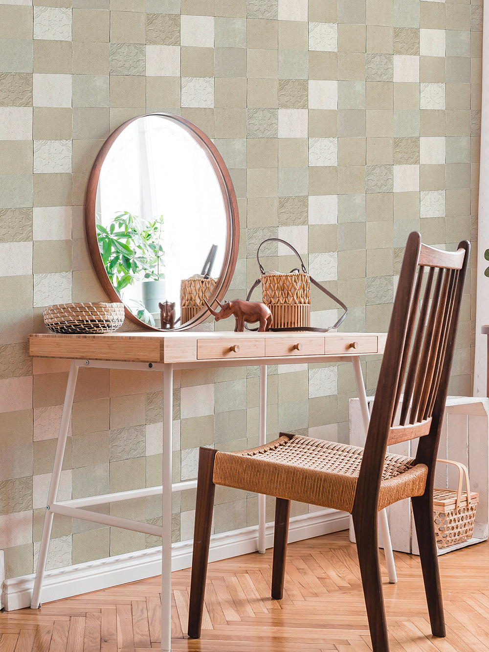New Walls - Mediterranean Tiles industrial wallpaper AS Creation    