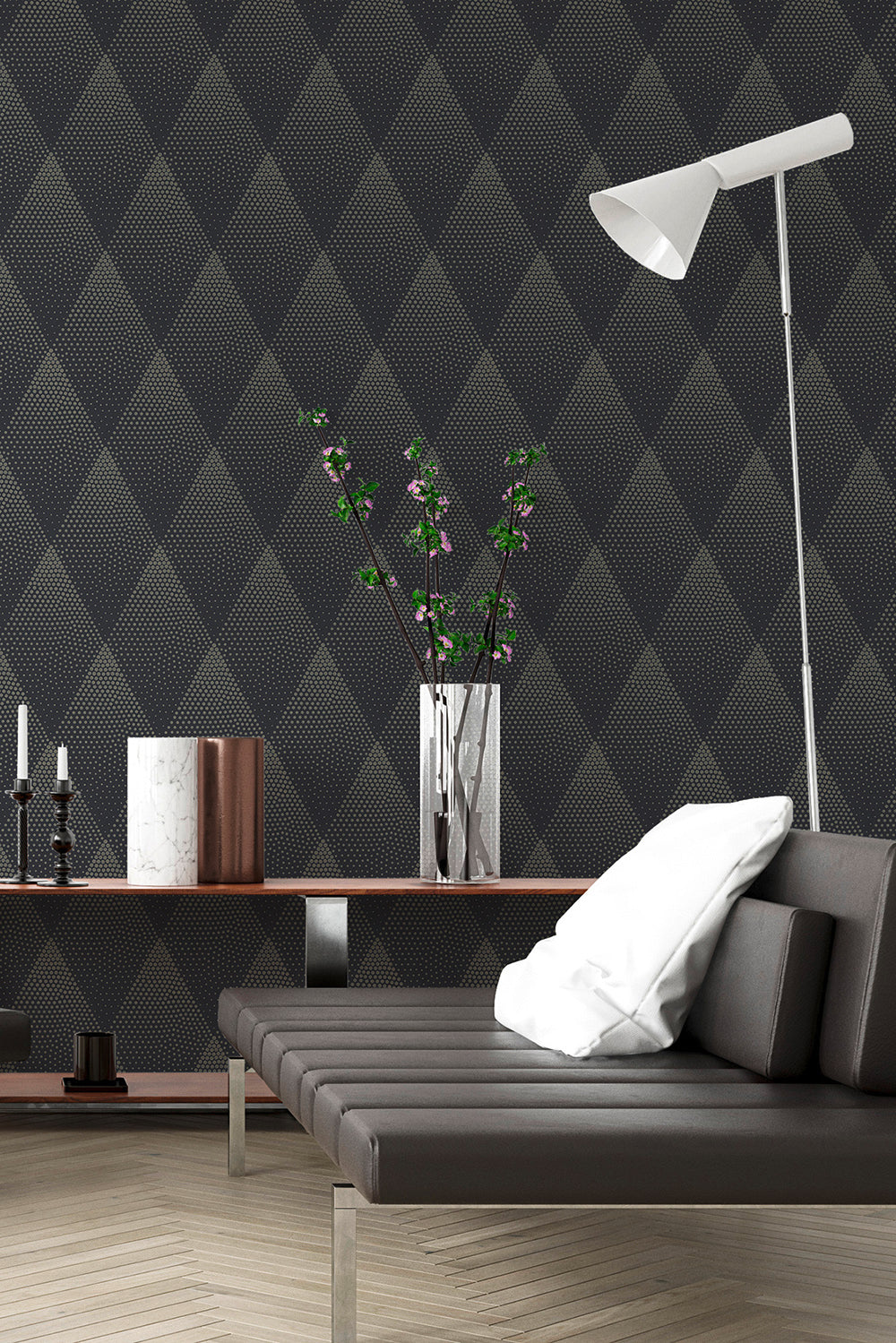 New Walls - Contemporary Shimmering  Diamonds art deco wallpaper AS Creation    
