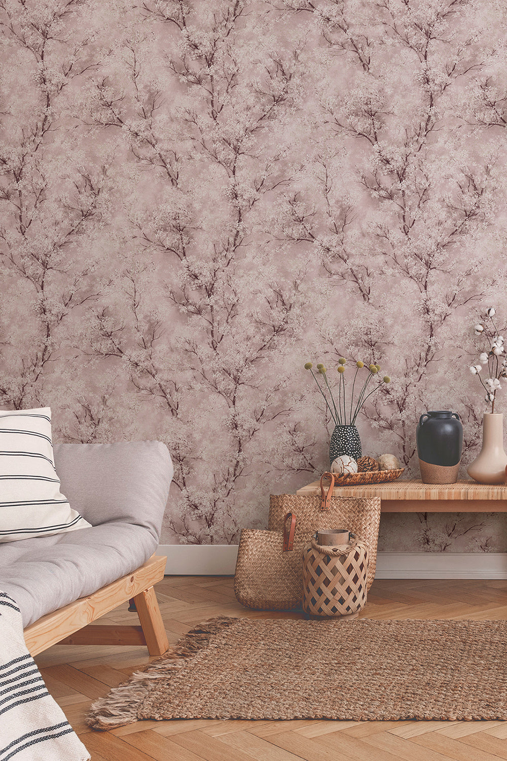 New Walls - Blossoming Cherries botanical wallpaper AS Creation    