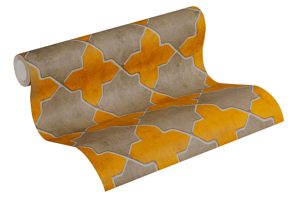 New Walls - Moroccan Tiles industrial wallpaper AS Creation    