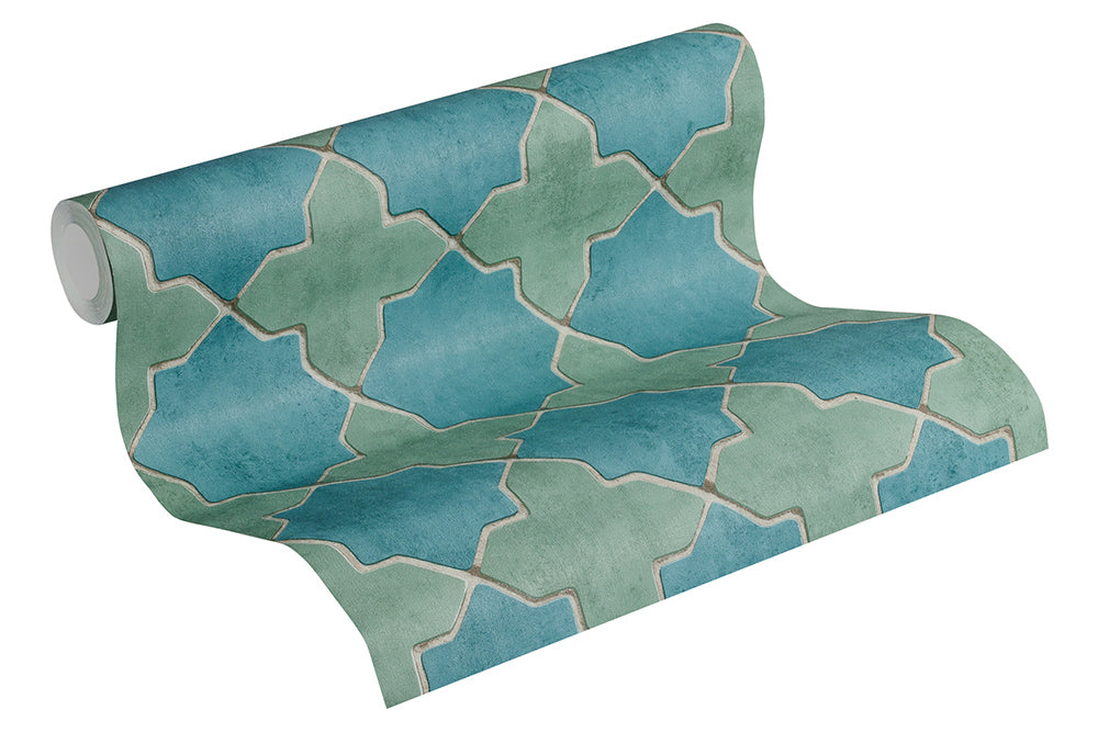 New Walls - Moroccan Tiles industrial wallpaper AS Creation    