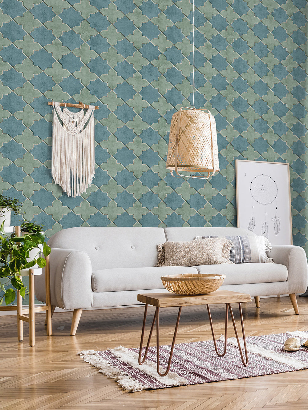 New Walls - Moroccan Tiles industrial wallpaper AS Creation    