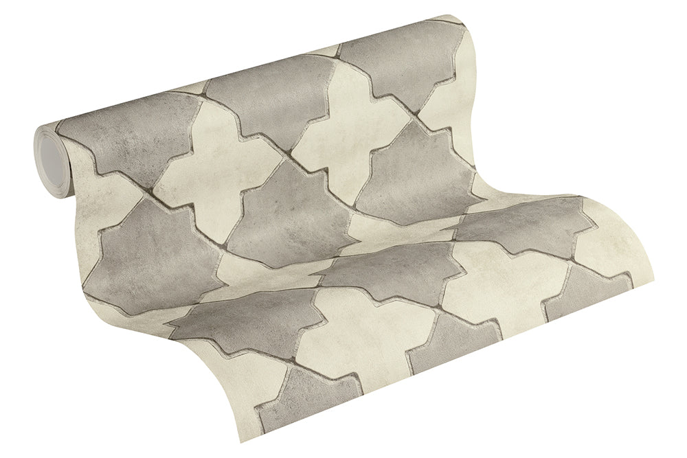 New Walls - Moroccan Tiles industrial wallpaper AS Creation    