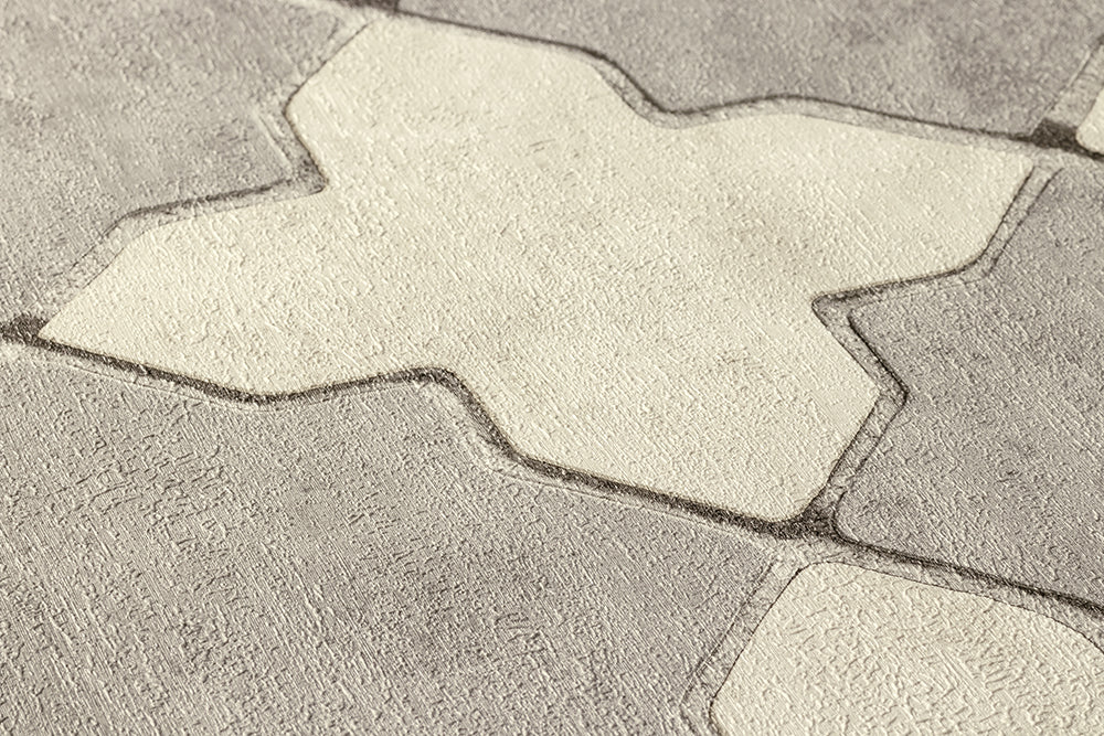 New Walls - Moroccan Tiles industrial wallpaper AS Creation    