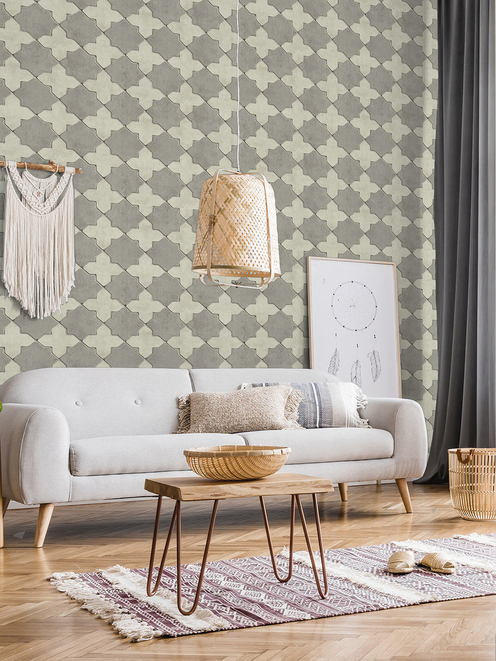 New Walls - Moroccan Tiles industrial wallpaper AS Creation    
