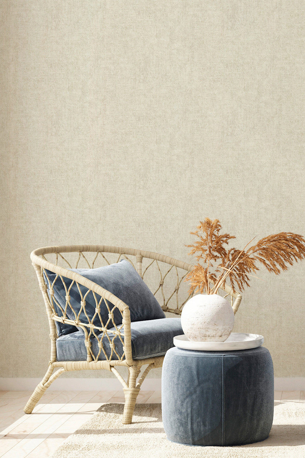 New Walls - Luxe Linen plain wallpaper AS Creation    