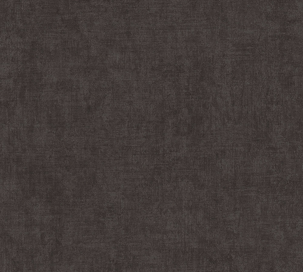 New Walls - Luxe Linen plain wallpaper AS Creation Roll Black  374235