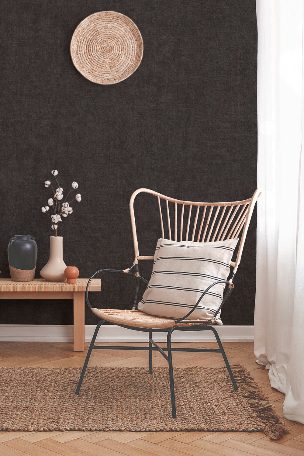 New Walls - Luxe Linen plain wallpaper AS Creation    
