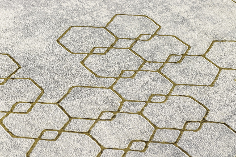 New Walls - Gilded Geometric geometric wallpaper AS Creation    