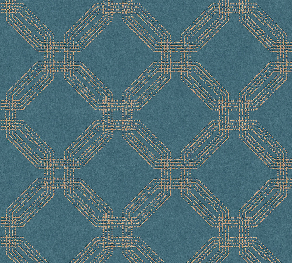 Pop Style - Geometric Greatness geometric wallpaper AS Creation Roll Blue  374773