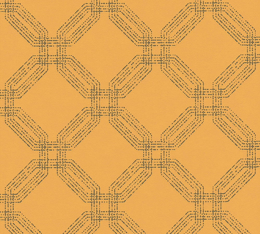Pop Style - Geometric Greatness geometric wallpaper AS Creation Roll Yellow  374775