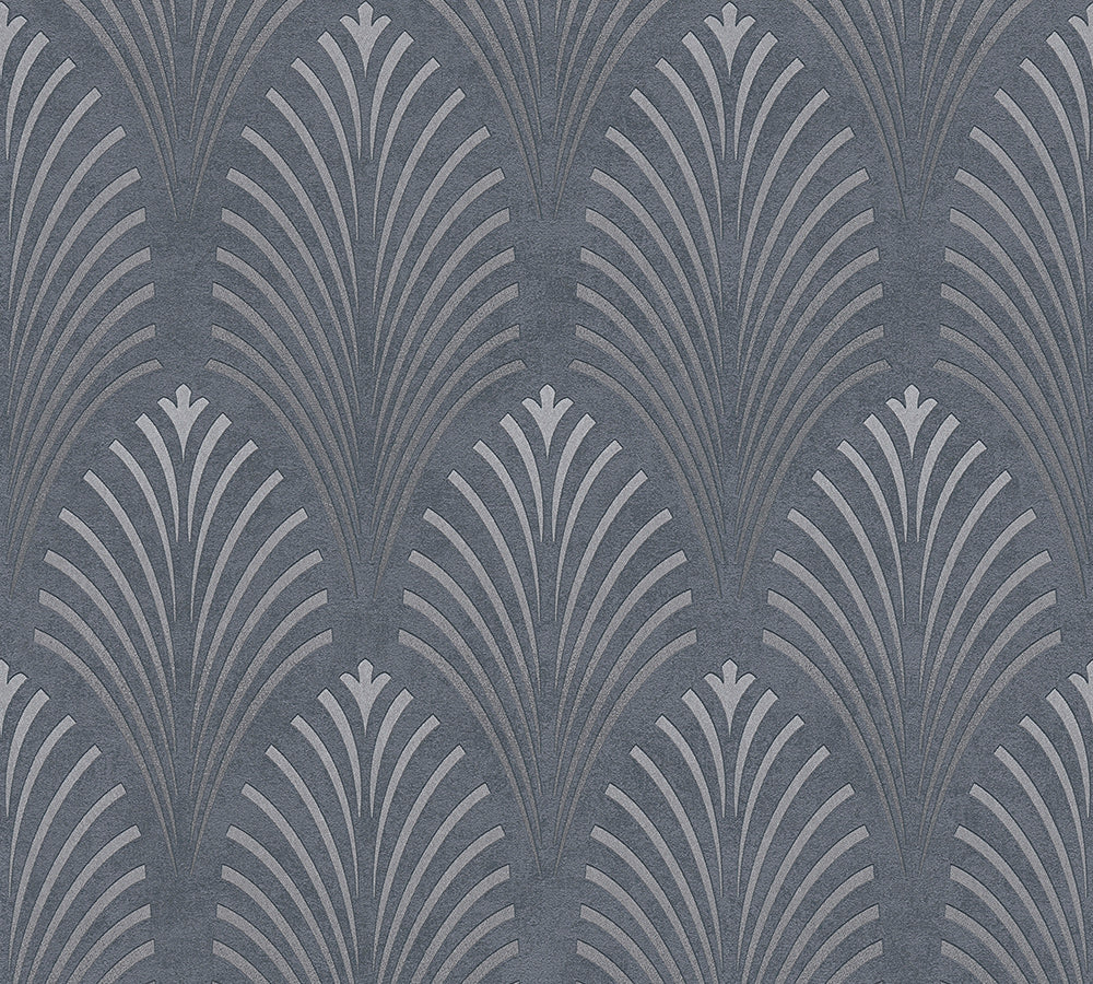 Pop Style - Linear Fan art deco wallpaper AS Creation Roll Dark Grey  374822