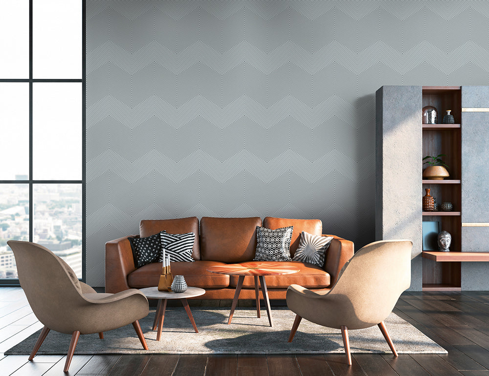 Daniel Hechter 6 - Metallic Chevron geometric wallpaper AS Creation    