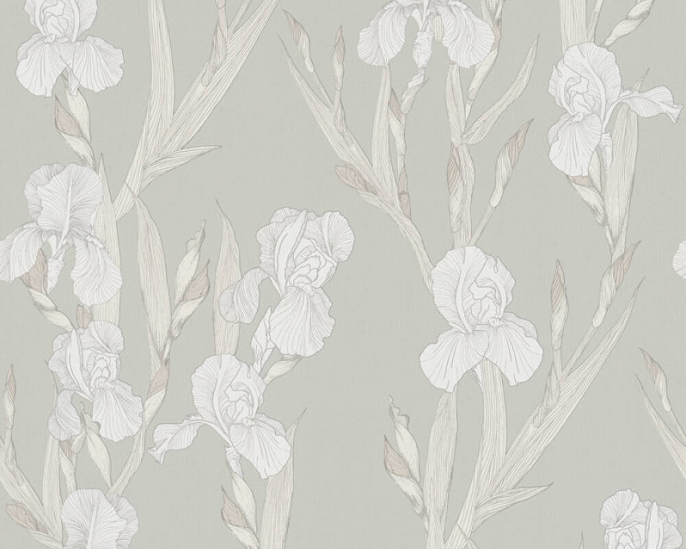 Daniel Hechter 6 - Daffodil Dreams botanical wallpaper AS Creation Roll Light Grey  375264