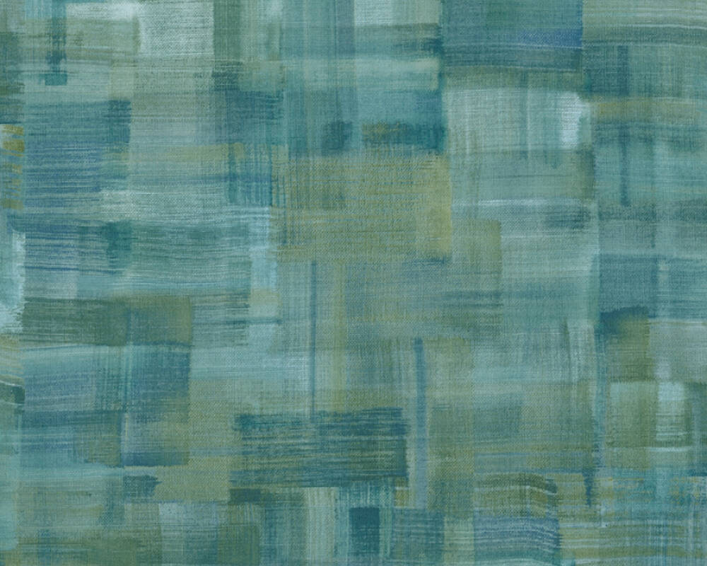 Geo Nordic - Watercolor Wonder bold wallpaper AS Creation Roll Green  375321