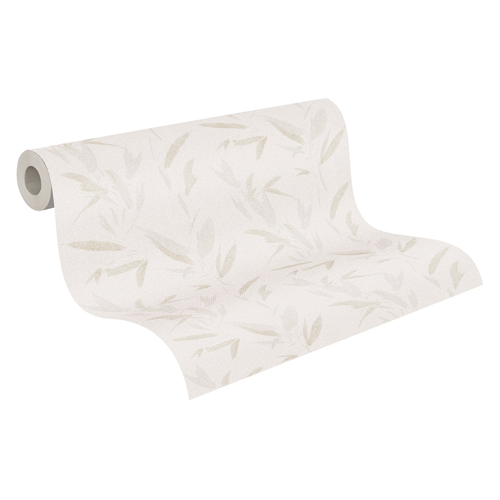 New Elegance - Textured  Leaves botanical wallpaper AS Creation    