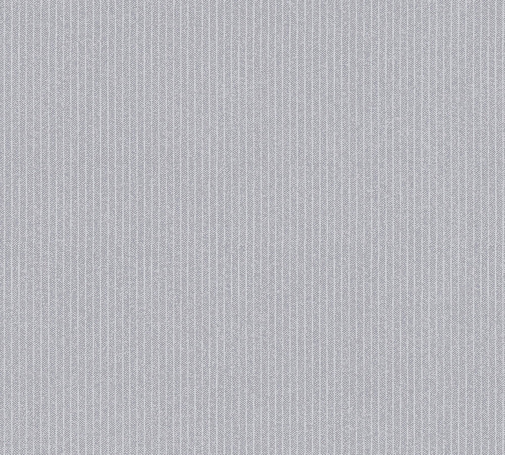 New Elegance - Perfect Pinstripe stripe wallpaper AS Creation Roll Grey  375505