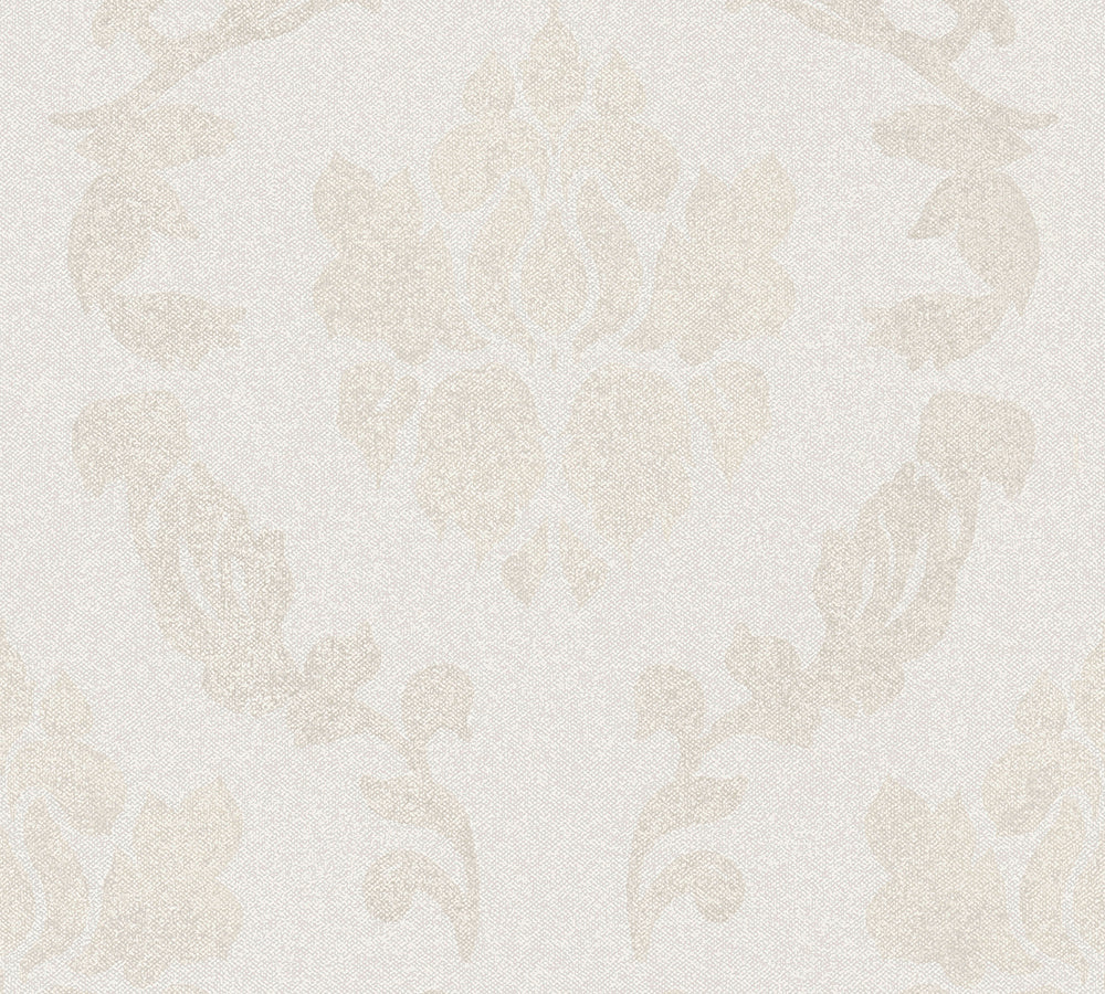 New Elegance - Delicate Baroque damask wallpaper AS Creation Roll Beige  375521