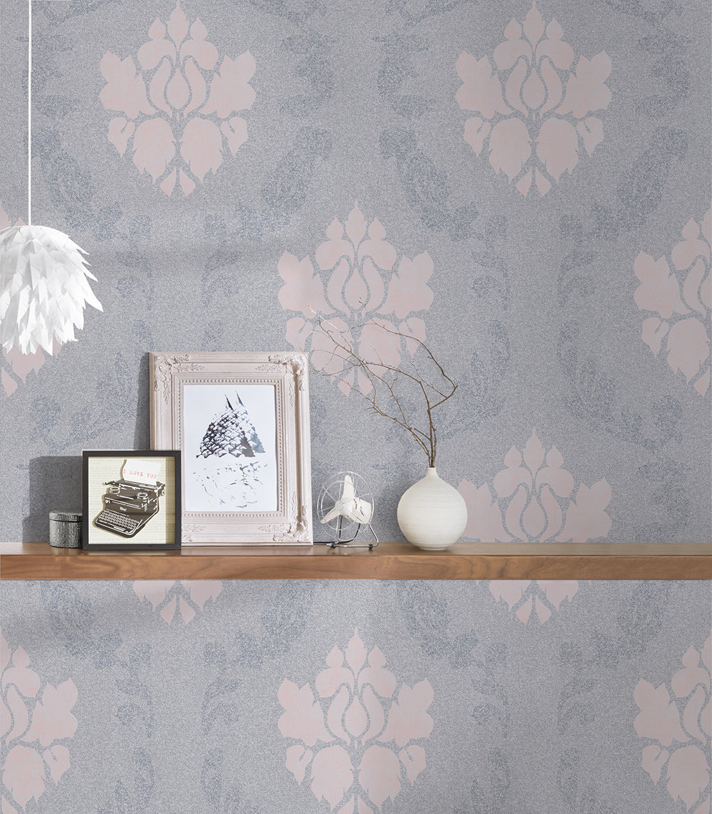 New Elegance - Delicate Baroque damask wallpaper AS Creation    