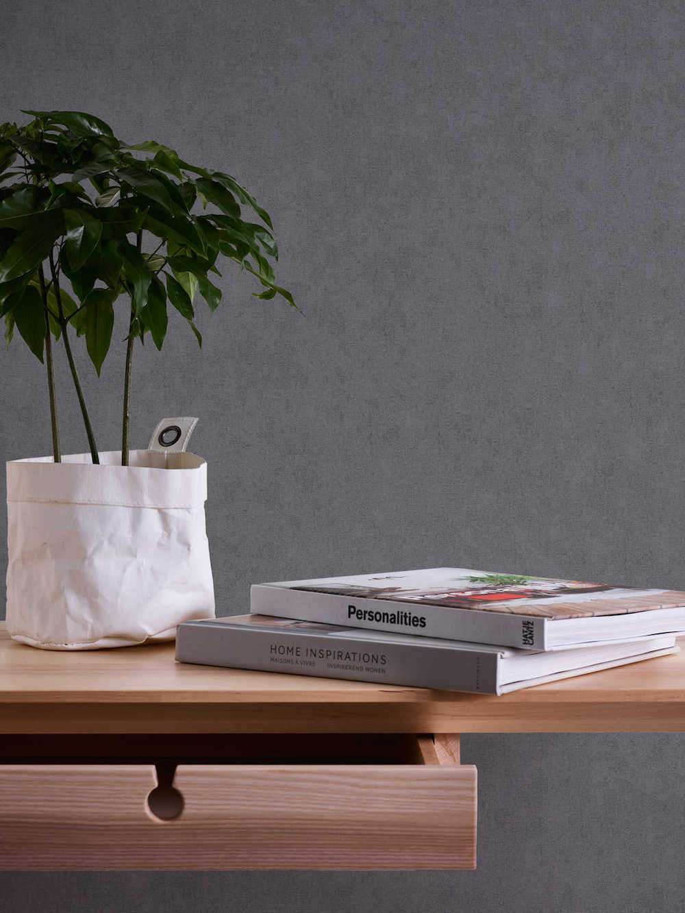 Villa - Linen Look plain wallpaper AS Creation    