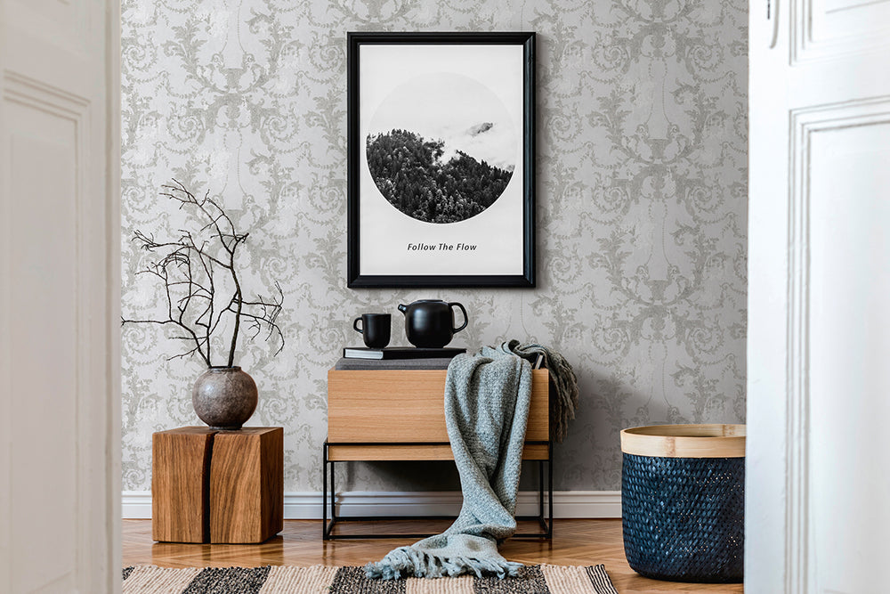 History of Art - Baroque Beauty damask wallpaper AS Creation    
