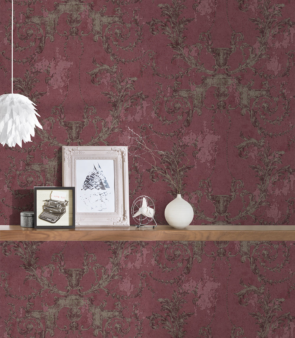 History of Art - Baroque Beauty damask wallpaper AS Creation    