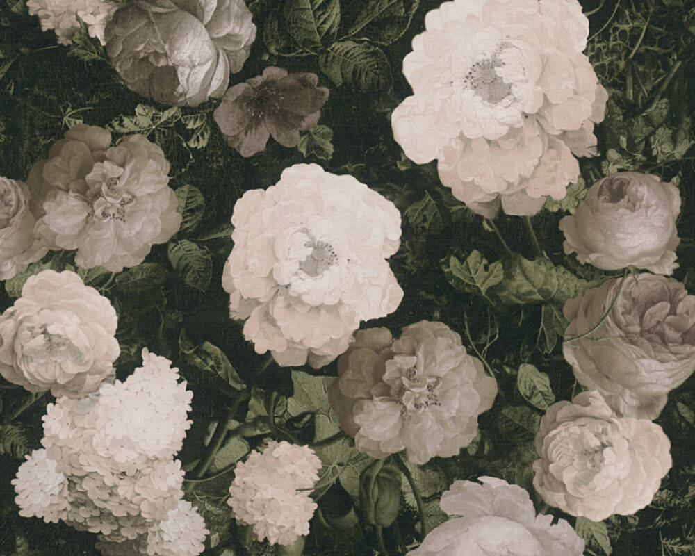 History of Art - Blooms botanical wallpaper AS Creation Roll Cream  376503